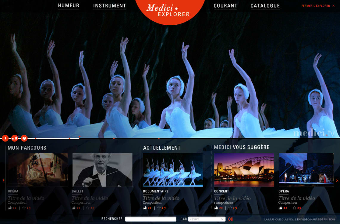 Medici.tv Webdesign,UX