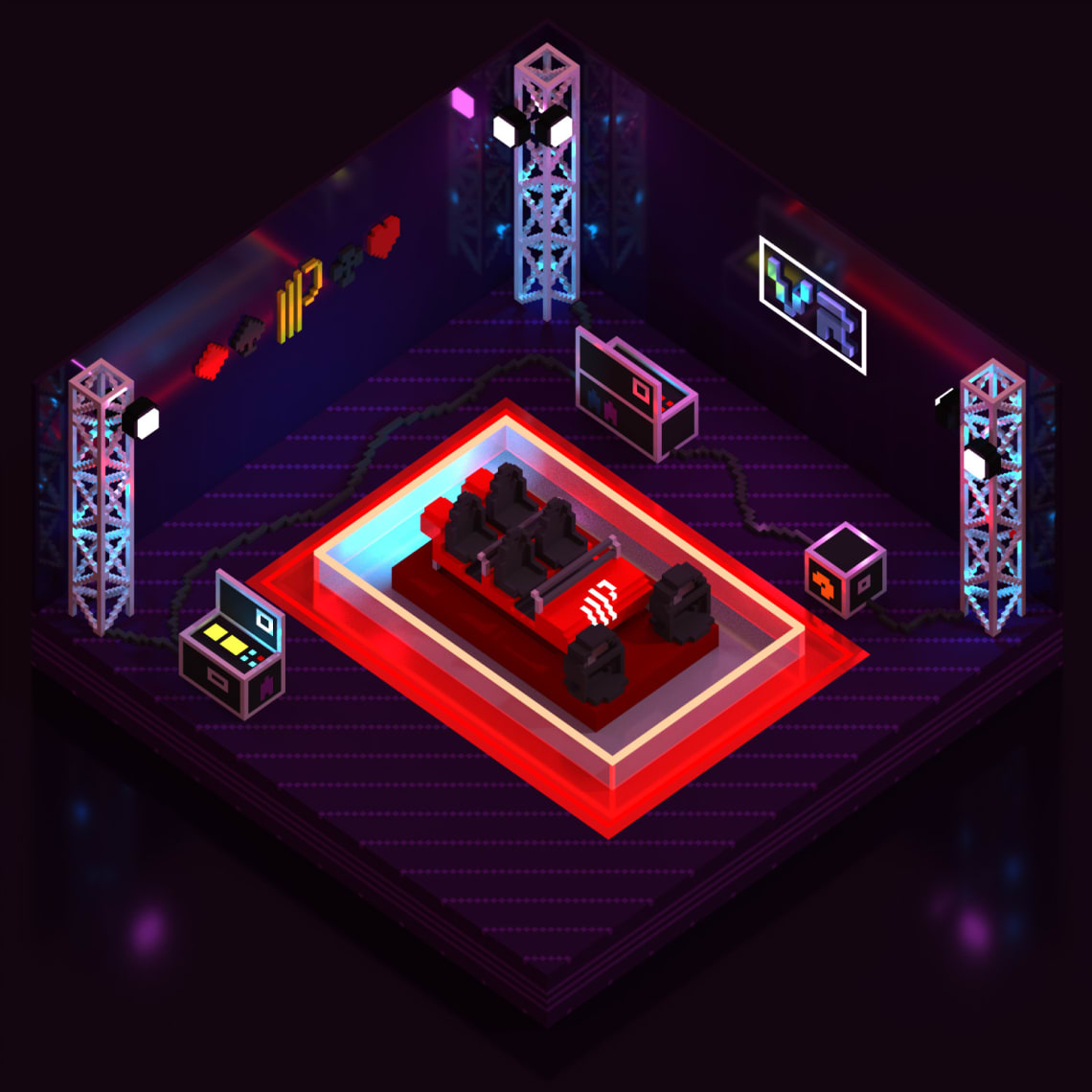 Jeu Instagram - Casinos Partouche Conception,Direction Artistique,Illustration,3D,Voxel