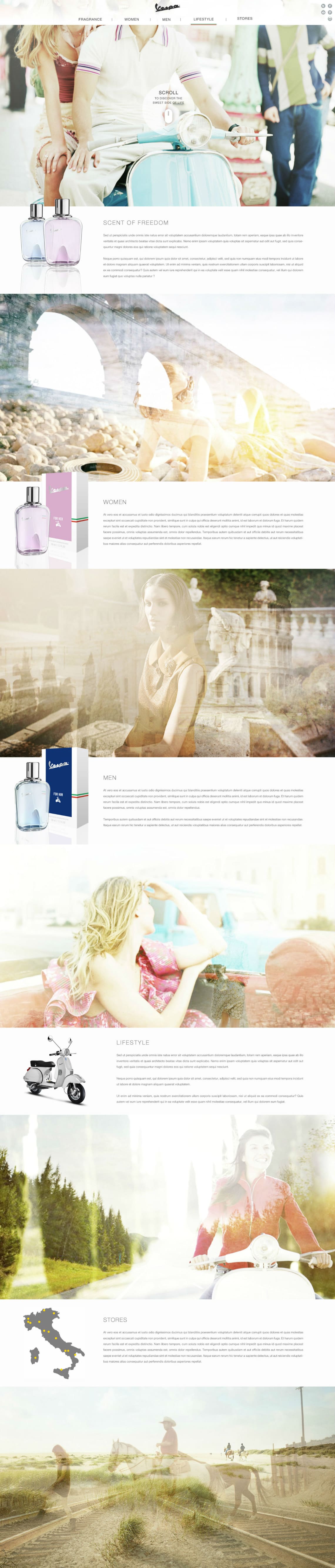 Vespa Fragrance Conception,Stratégie,Direction Artistique,Webdesign