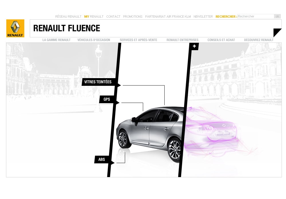 Mini-sites Renault Direction Artistique,Webdesign,UX