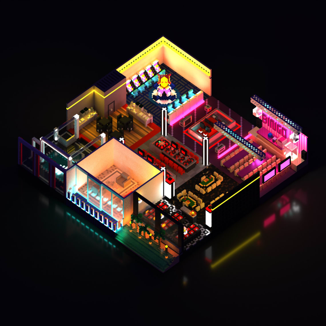 Jeu Instagram - Casinos Partouche Conception,Direction Artistique,Illustration,3D,Voxel
