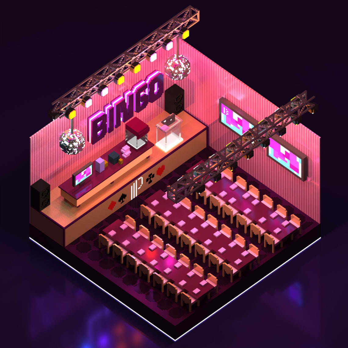 Jeu Instagram - Casinos Partouche Conception,Direction Artistique,Illustration,3D,Voxel