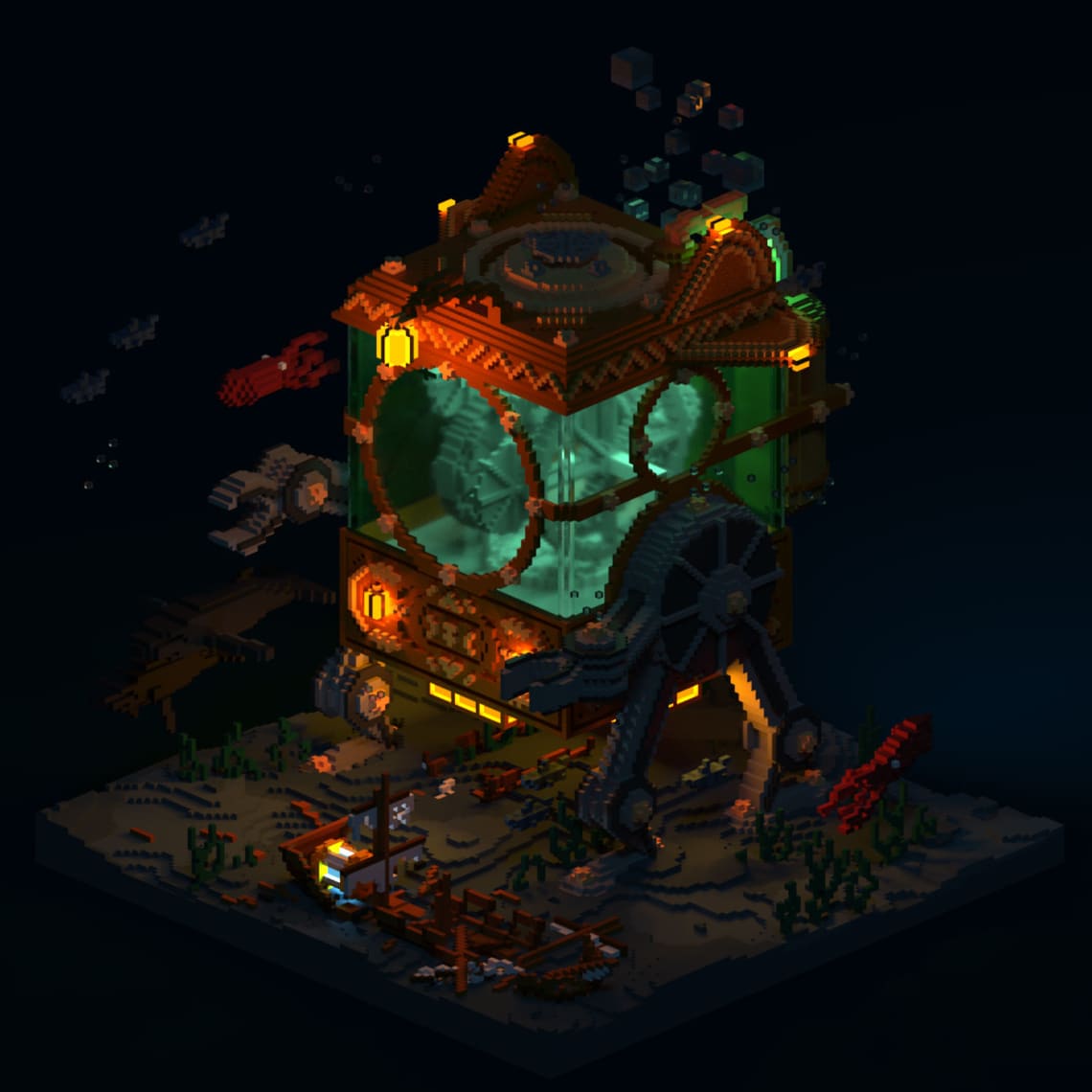 Robots Are Coming Direction Artistique,Illustration,3D,Voxel,Graphisme