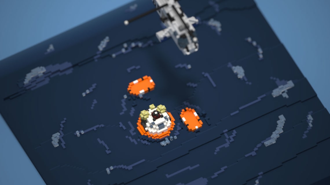 Awaiting swimmers Conception,Direction Artistique,3D,Voxel,Illustration