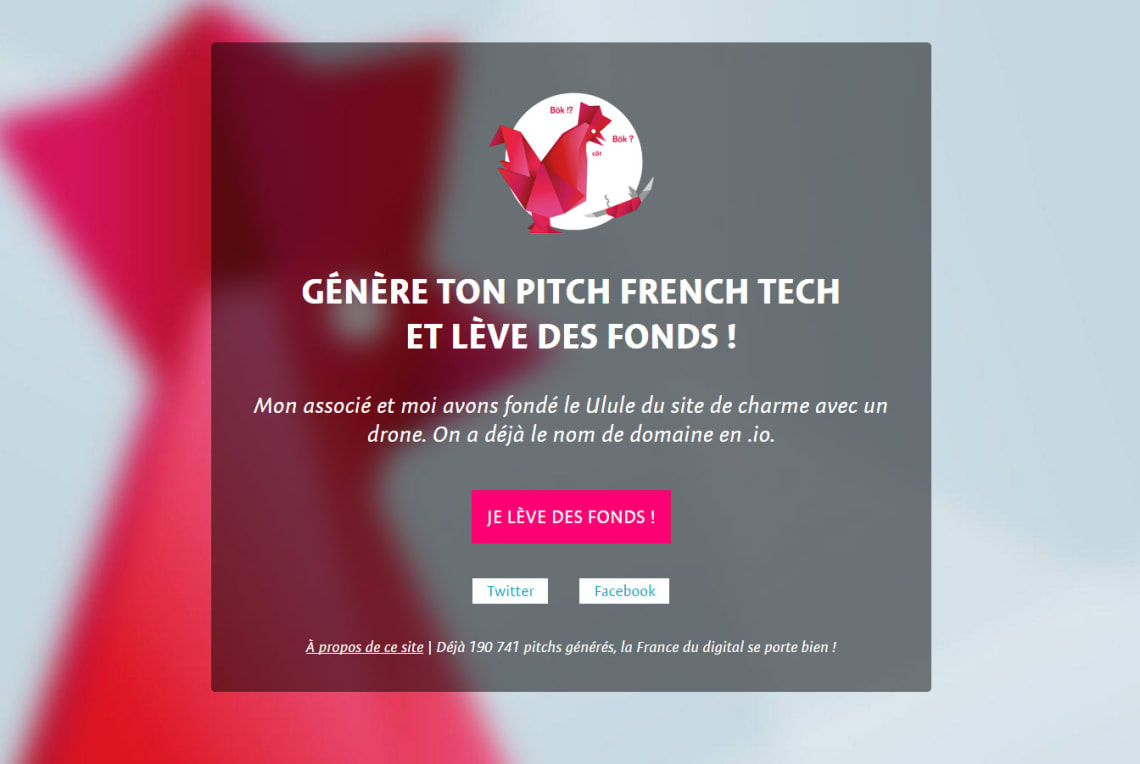 Générateur de pitch Frenchtech Conception,Direction Artistique,Rédaction,Social Media