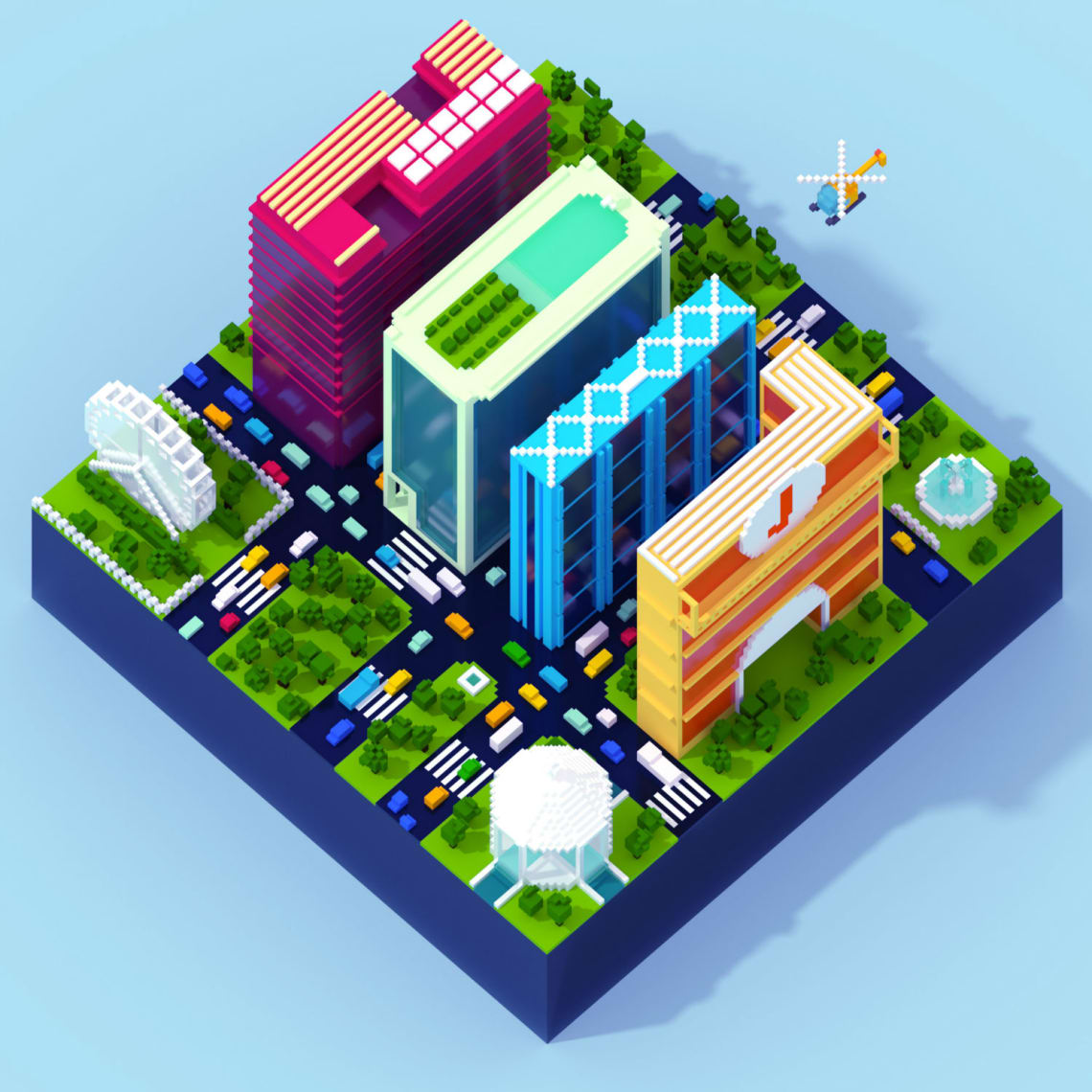 Voxels frais, voxels variés Conception,Direction Artistique,3D,Voxel,Illustration