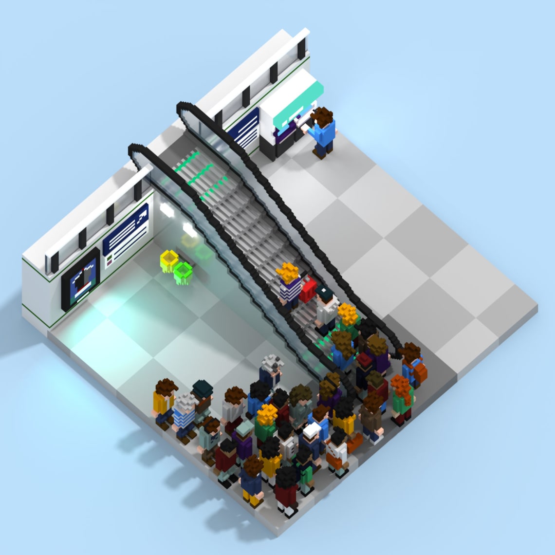 Voxels frais, voxels variés Conception,Direction Artistique,3D,Voxel,Illustration