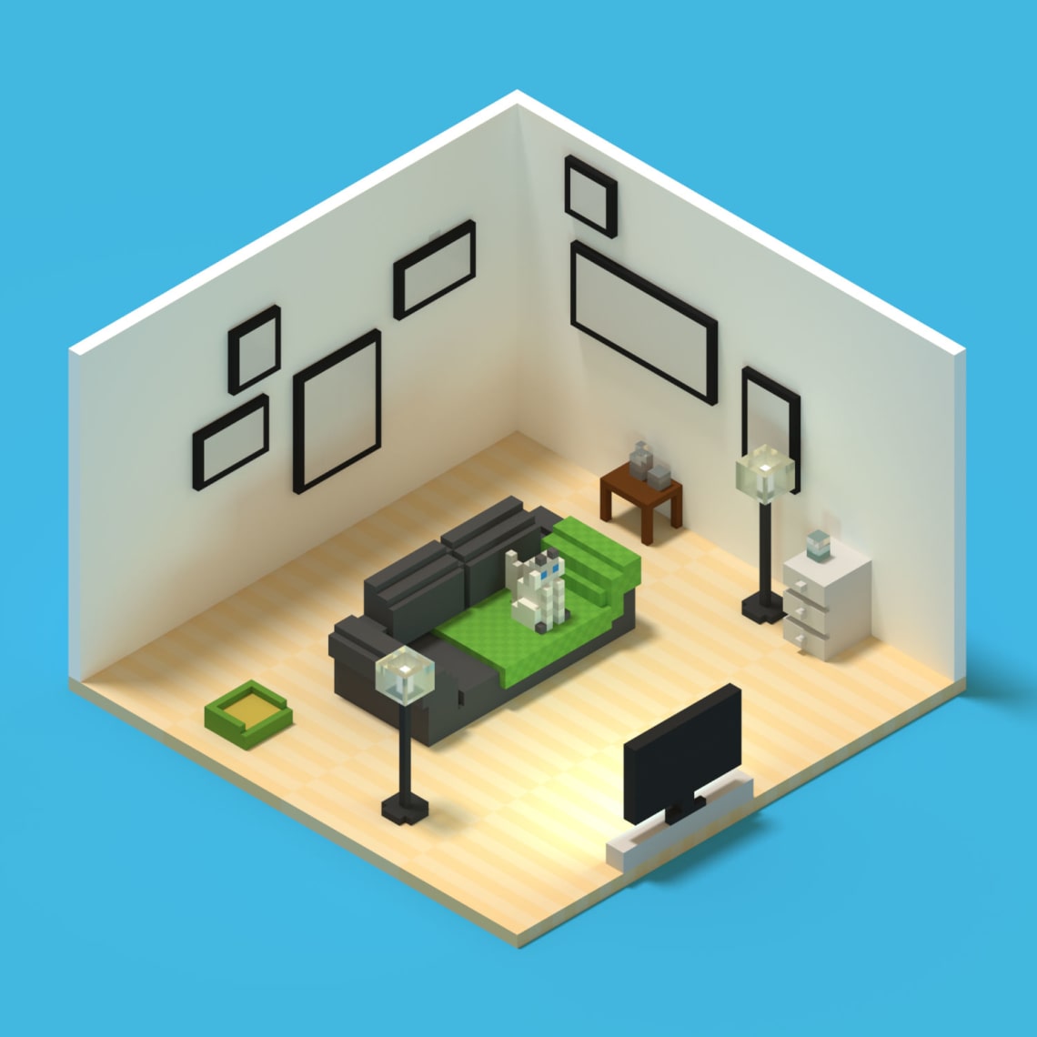 Voxels frais, voxels variés Conception,Direction Artistique,3D,Voxel,Illustration