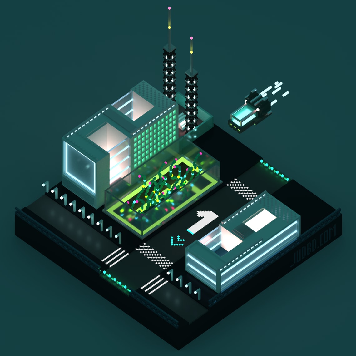 Voxels frais, voxels variés Conception,Direction Artistique,3D,Voxel,Illustration