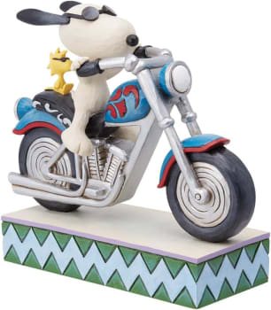 Jim Shore – Snoopy & Woodstock “Cool Riders” på motorsykkel (15 cm)