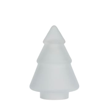 Hadeland Glassverk – Tre i frostet hvitt glass 12,7 cm