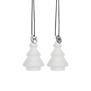 Hadeland Glassverk – Glassheng Gran frostet hvit 2 pk