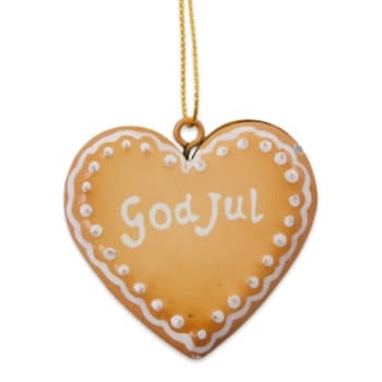 Pepperkakehjerte God Jul Godtbergsen