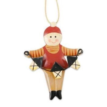 Nissedreng i metall med lykter (9,5×6,5 cm)