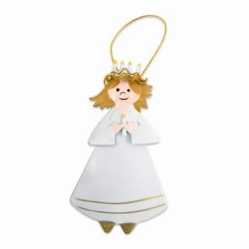 Luciapike i metall – antikk stil (10 cm)