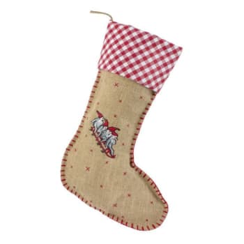 Porsgrunds Porselænsfabrik – Julestrømpe Nisse Jute 56 x 31,5 cm