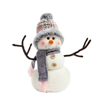 Snømann i tøy – 28 cm
