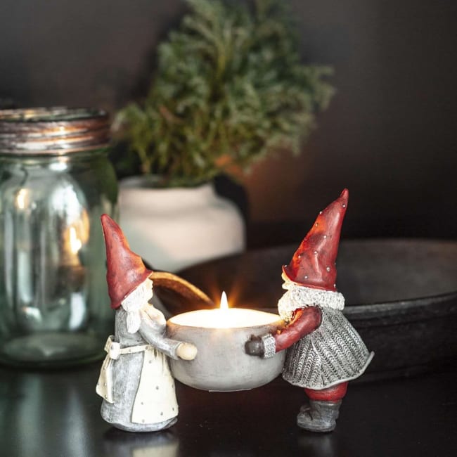 Lysestake for telys nissen Håkan og Stina