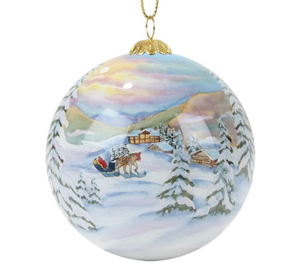 Julekule vinterlandskap