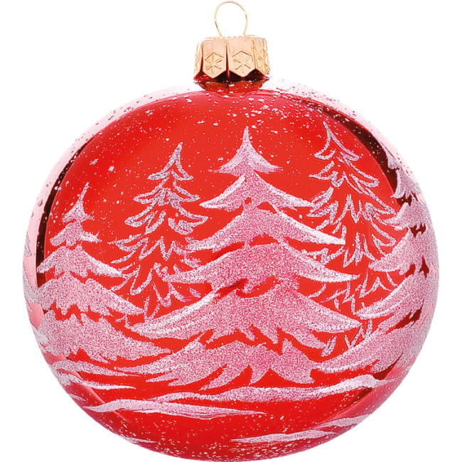 Kule trær rød shiny 10cm