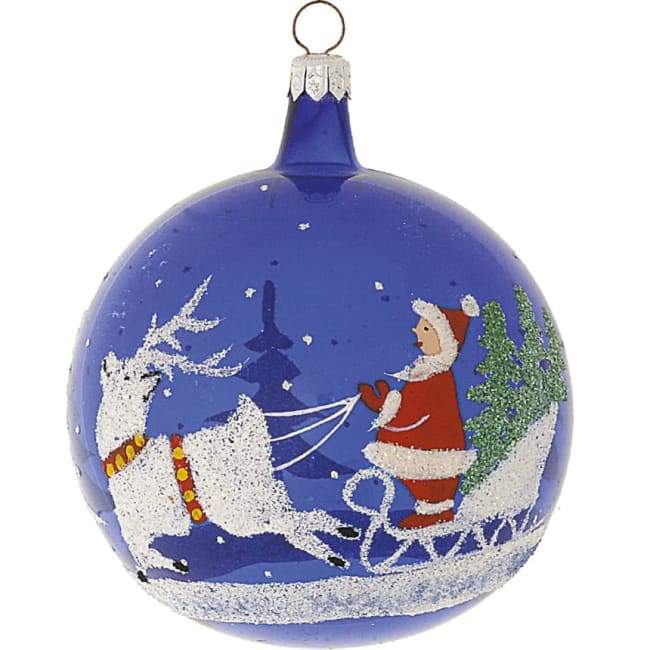 Kule nisse og reinsd blå 8cm