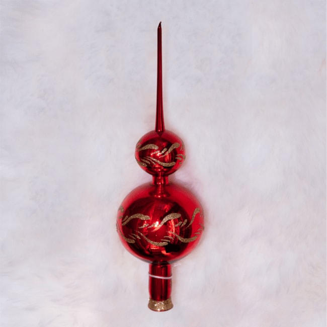 Spir rød og gull shiny