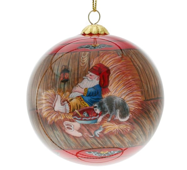 Julekule nisse på låven