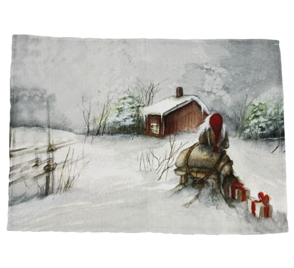 Brikke nisse med slede