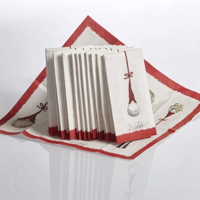 Papirlommetørkle dekornissen