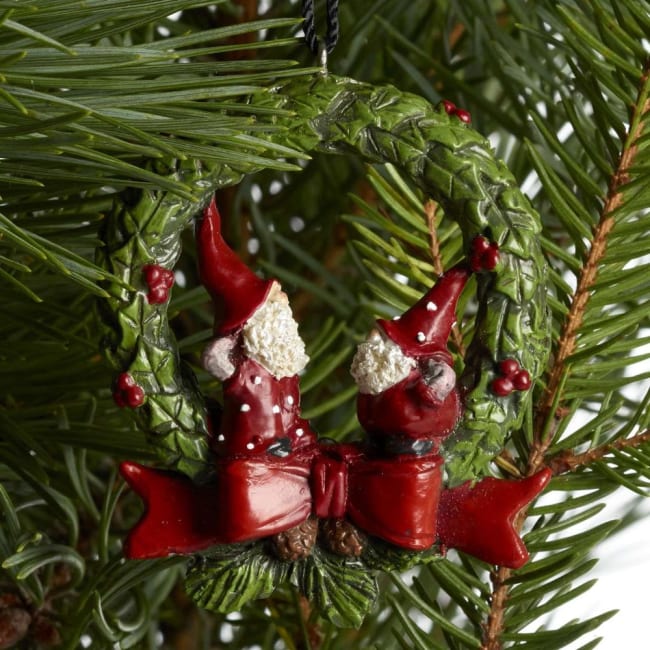 Juletrepynt Elmer og Max i krans