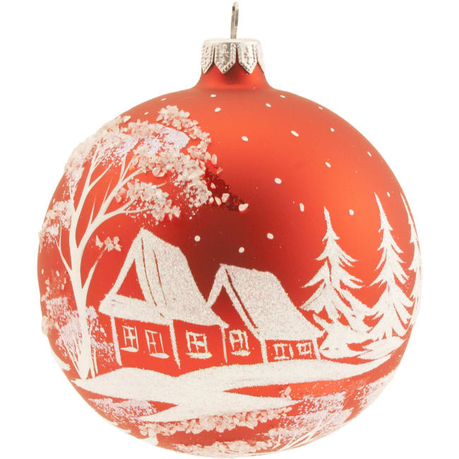 Kule rød by med kirke 10 cm