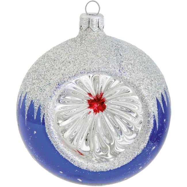 Kule Silver cap blå 1refl 10cm