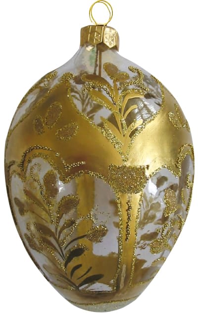 Transparent med gull 14cm