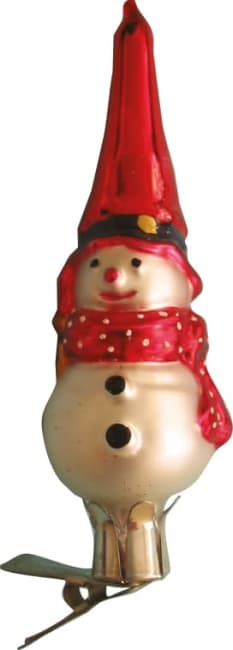 Snømann med klips 12cm