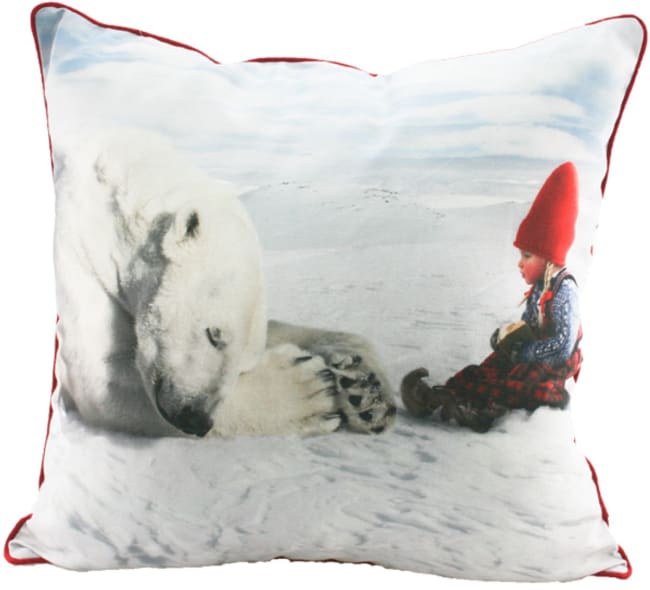 Pute med fyll Anja leser for isbjørnen Juledrømmen