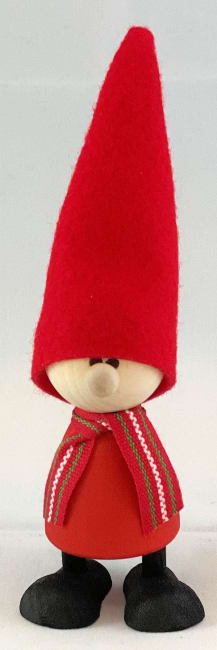 Nissegutt rød m/rød lue 12cm Spegels