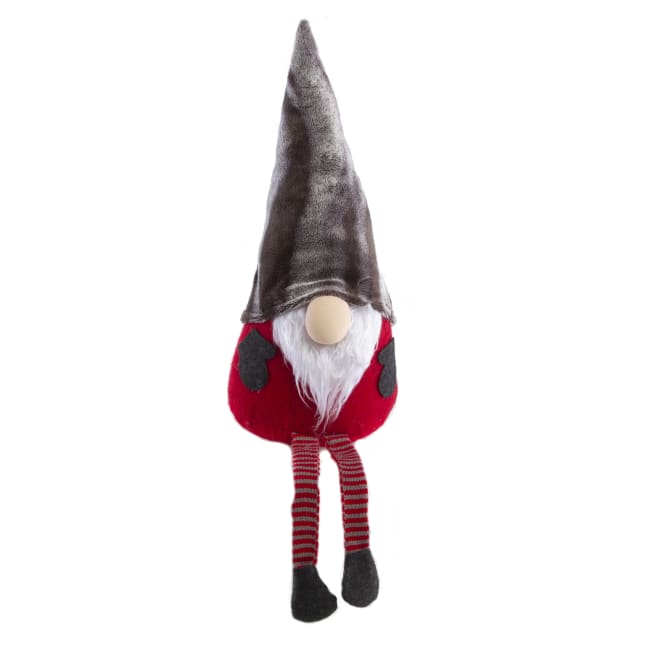 Nisse med hengeben og fløyelslue 65cm