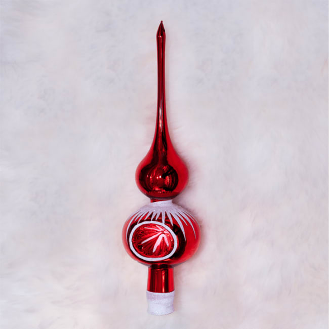 Spir rød/hvit shiny med refl