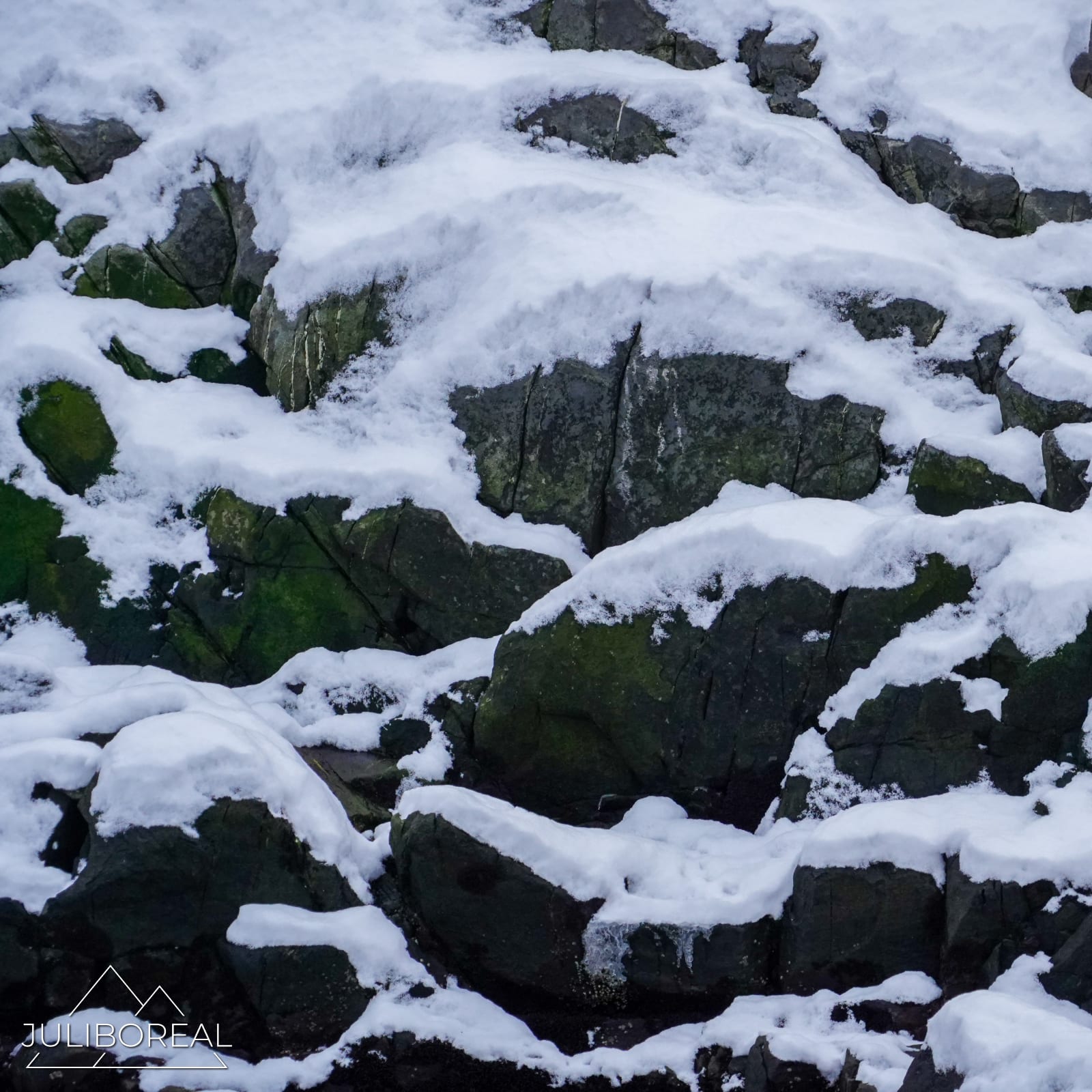 Nieve y piedras
