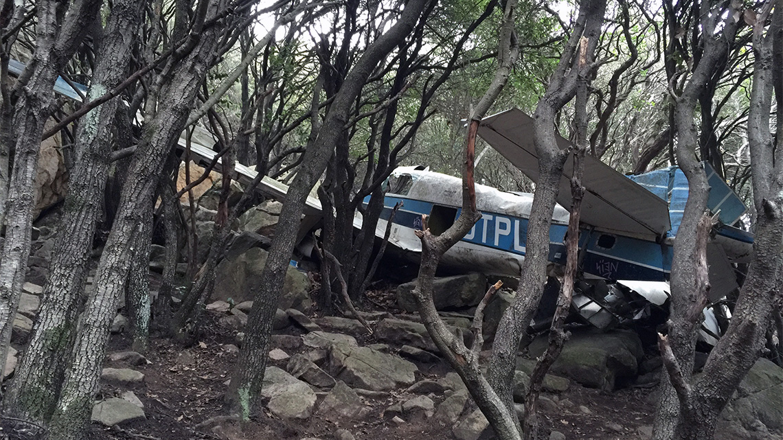Avioneta estavellada a Santa Fe