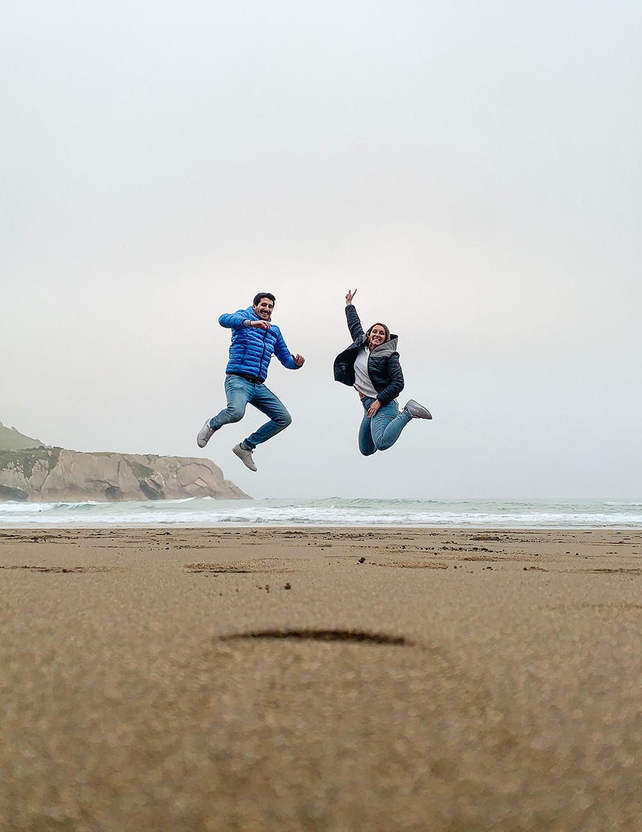 Escapadesenparella.cat a la platja d'Itzurun, Zumaia, País Basc