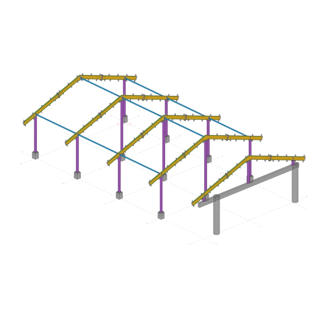 Poolside Restaurant Shed: Tekla model view 4