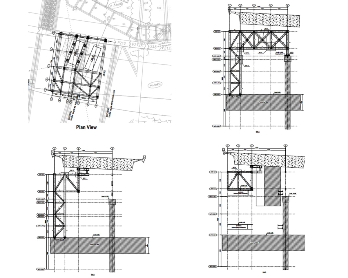 Hong Kong Flyover Steel Support Structure: view 3