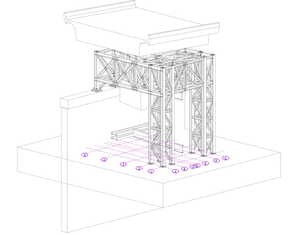Hong Kong Flyover Steel Support Structure: view 1