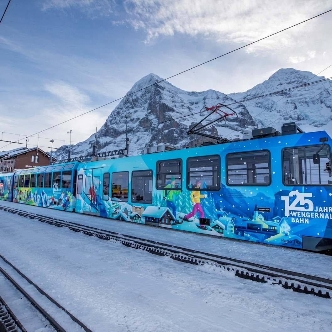 Die WAB im Jubilaeumskleid auf Kleine Scheidegg