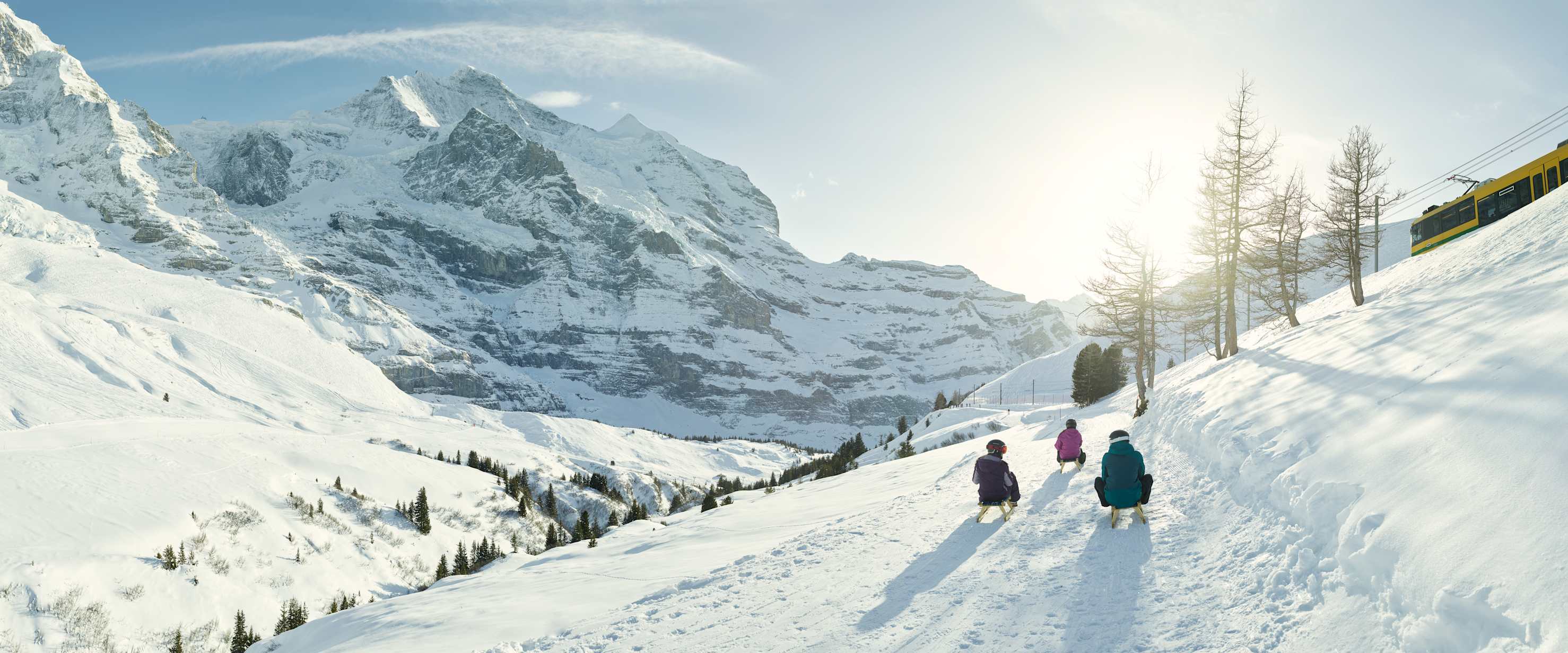 Winter sledging Bernese Oberland