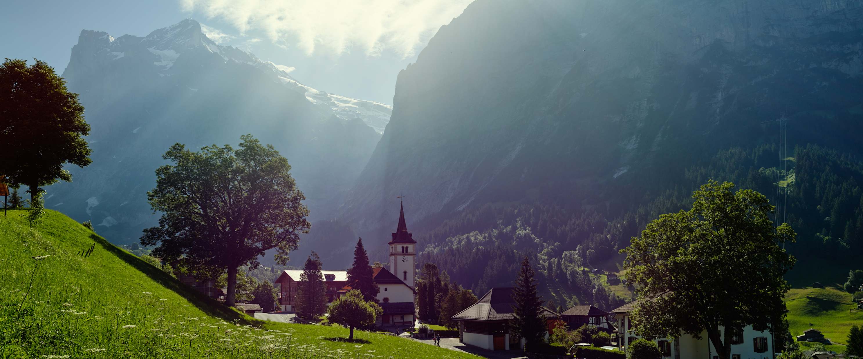 Grindelwald Sommer Wetterhorn Kirche