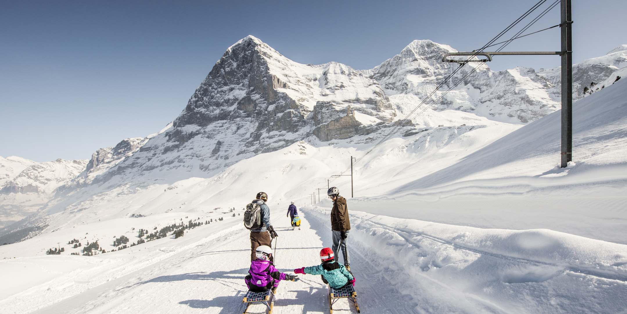 Schlitteln Schlittelweg Eigernordwand Familie