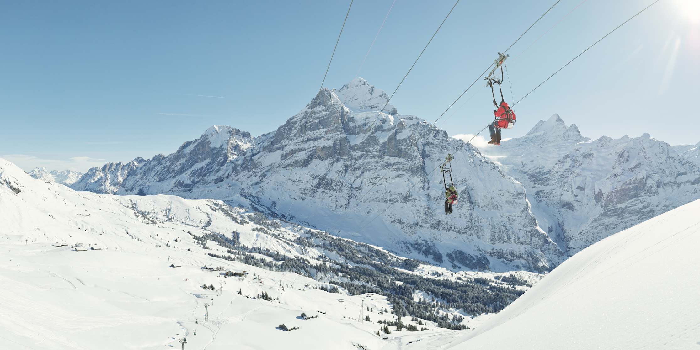 First Flyer hiver neige Grindelwald Eiger