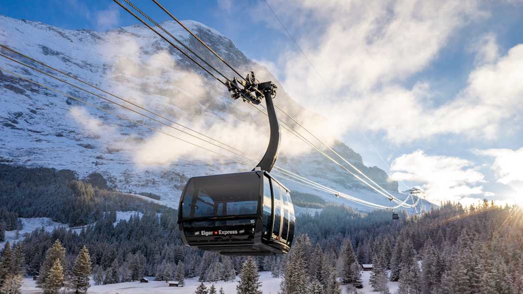 3sbahn, BernerOberland, Eiger, Gondel, Gondelbahn, Grindelwald, Jungfrau, Kabinenbahn, November, Schweiz, Seilbahn, Switzerland, Terminal, Transport, Winter, jungfraubahnen, vbahn